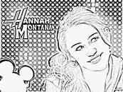 coloriage hannah montana disney